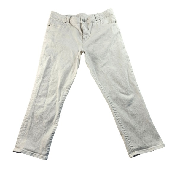 Kut from the Kloth Denim - Kut from the Kloth Boyfriend‎ Jeans Women's 14 White Denim Stretch Bardot Skinny